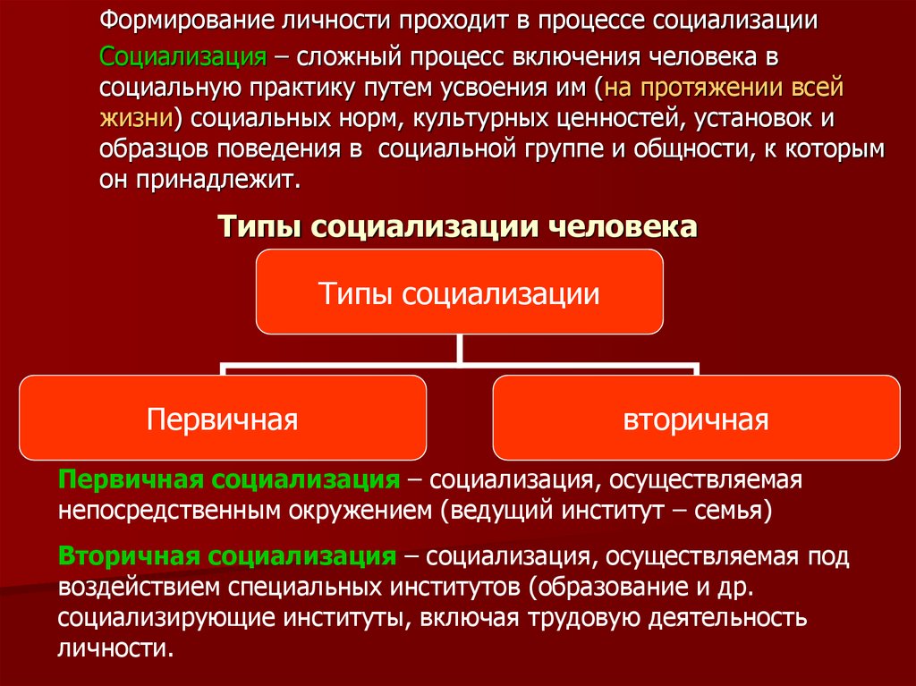 Типы социализации человека