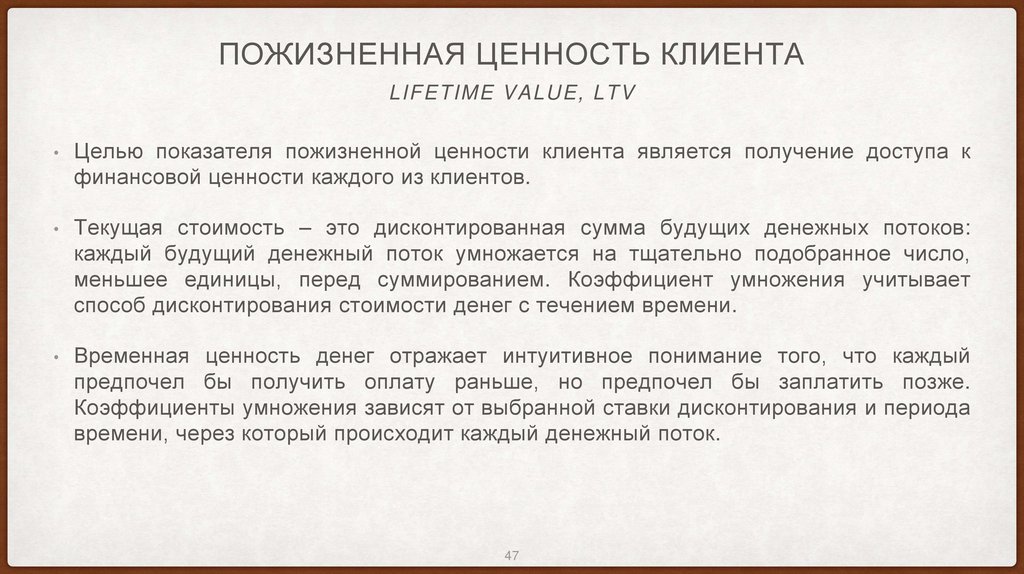 Пожизненная ценность клиента