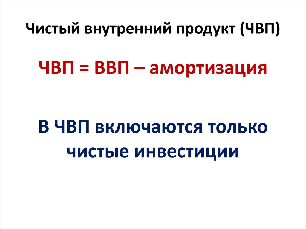 Чистый внутренний продукт (ЧВП)