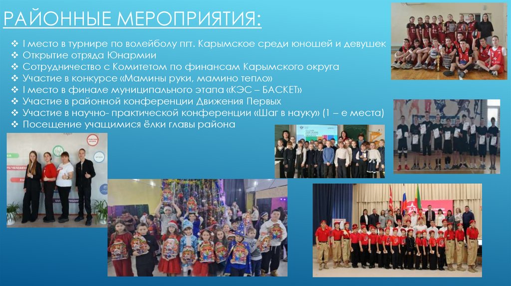 Районные мероприятия: