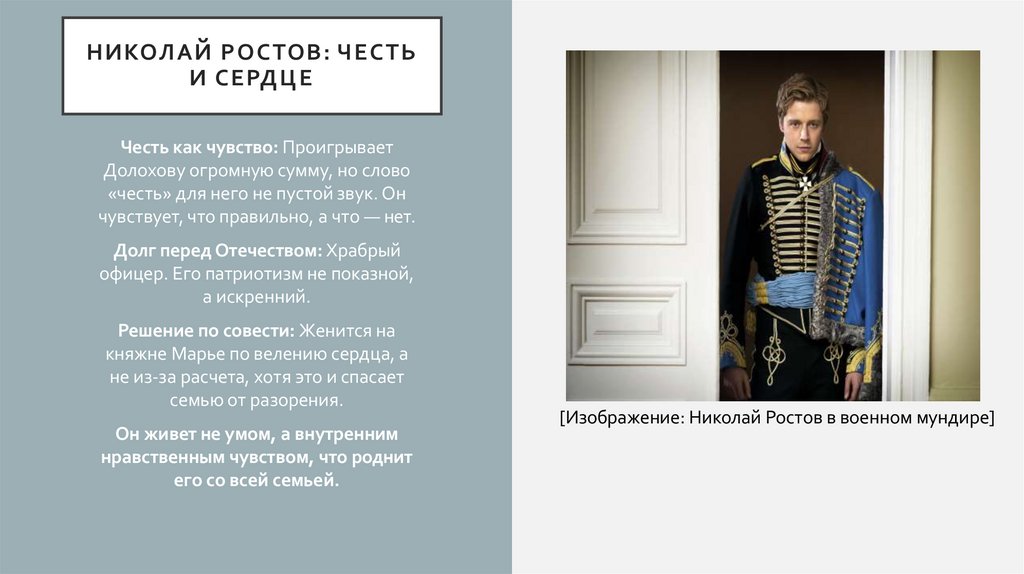 Николай Ростов: Честь и сердце