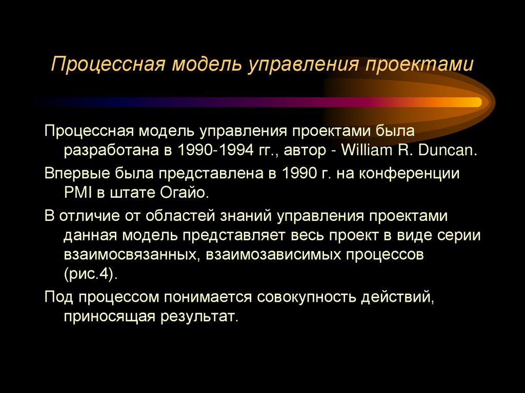 Процессная модель управления проектами