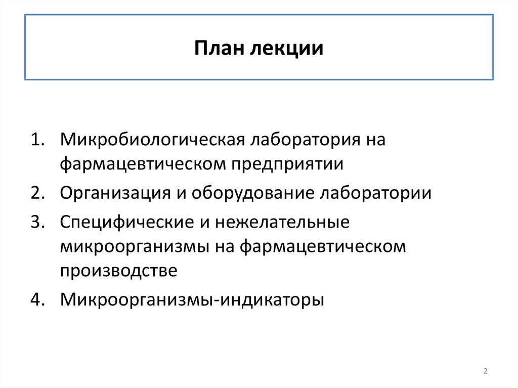 План лекции