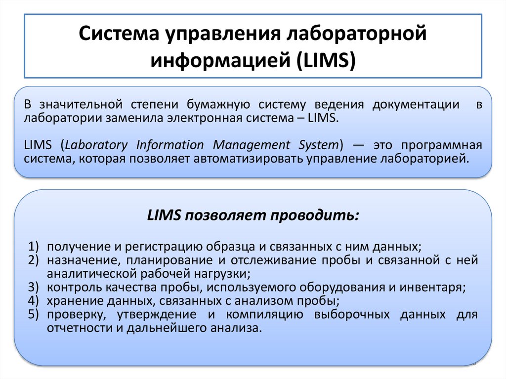 Система управления лабораторной информацией (LIMS)
