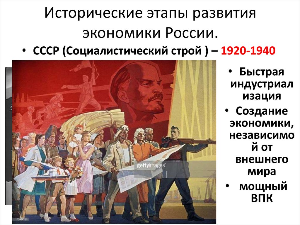 Исторические этапы развития экономики России.