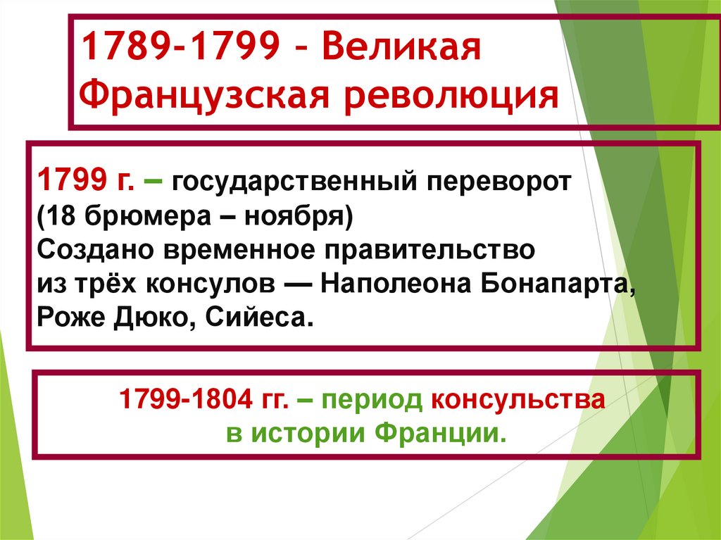 1789-1799 – Великая Французская революция