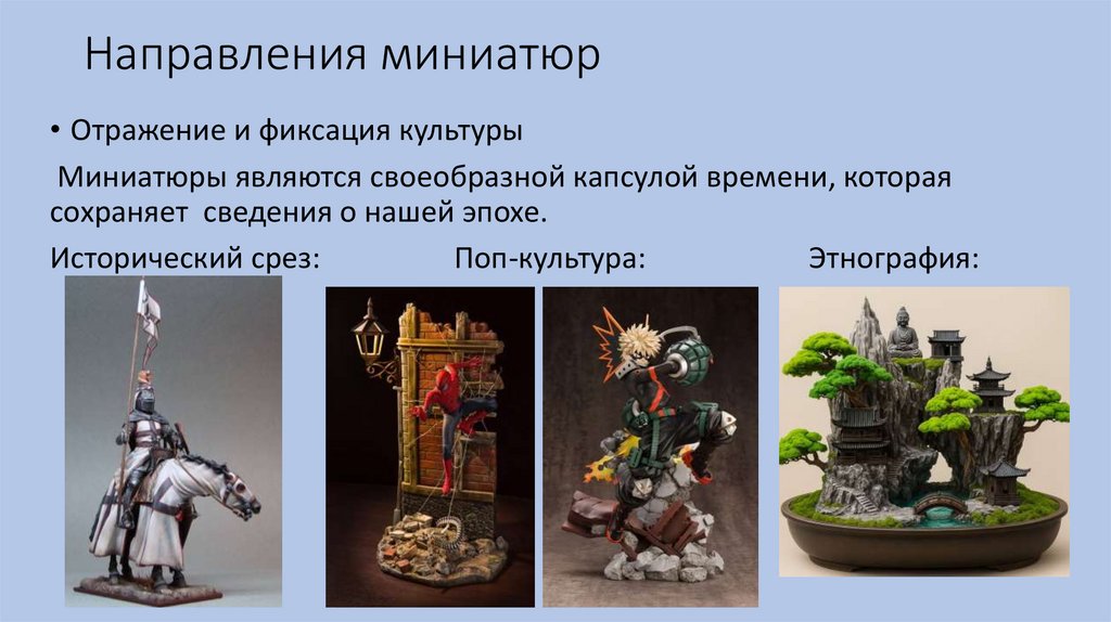 Направления миниатюр