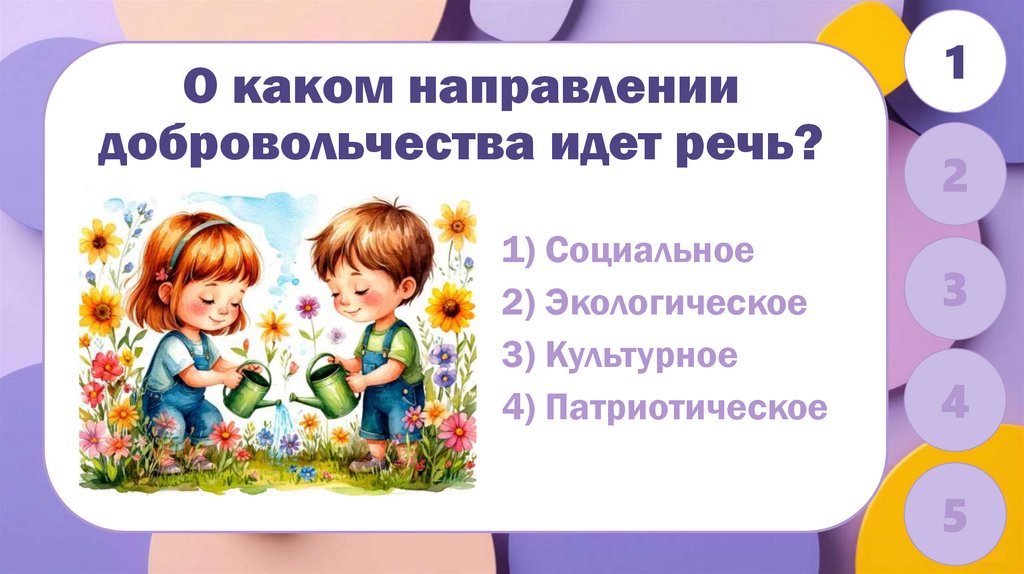 О каком направлении добровольчества идет речь?