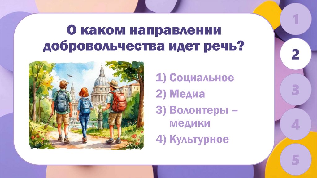 О каком направлении добровольчества идет речь?