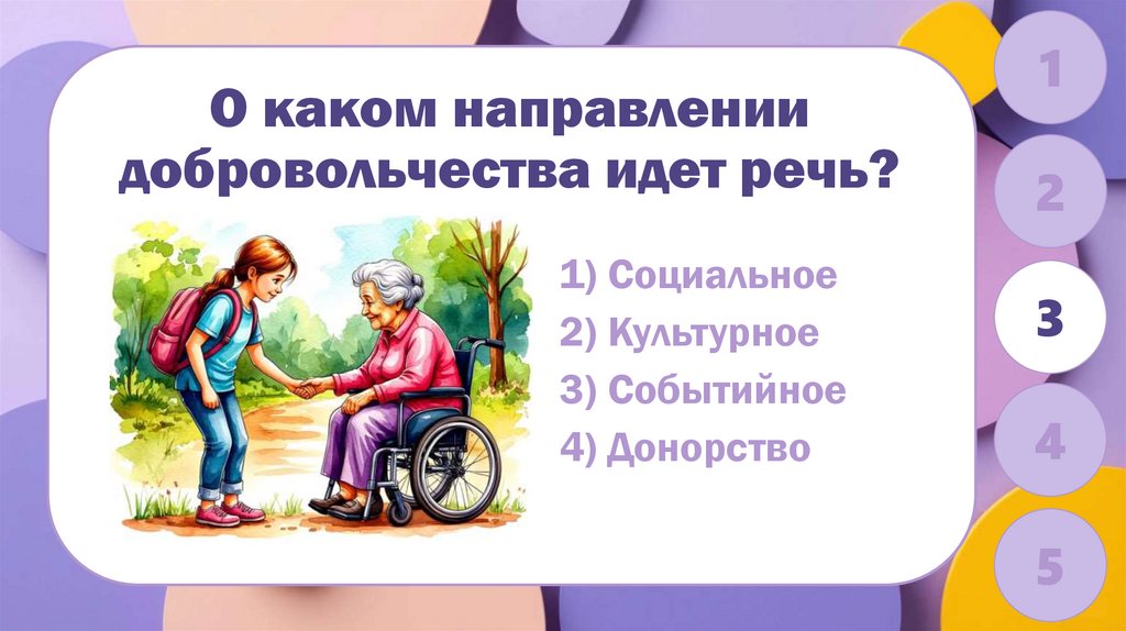 О каком направлении добровольчества идет речь?