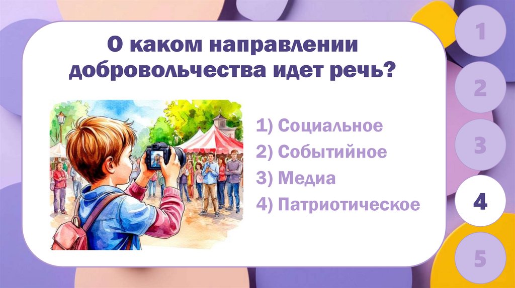 О каком направлении добровольчества идет речь?