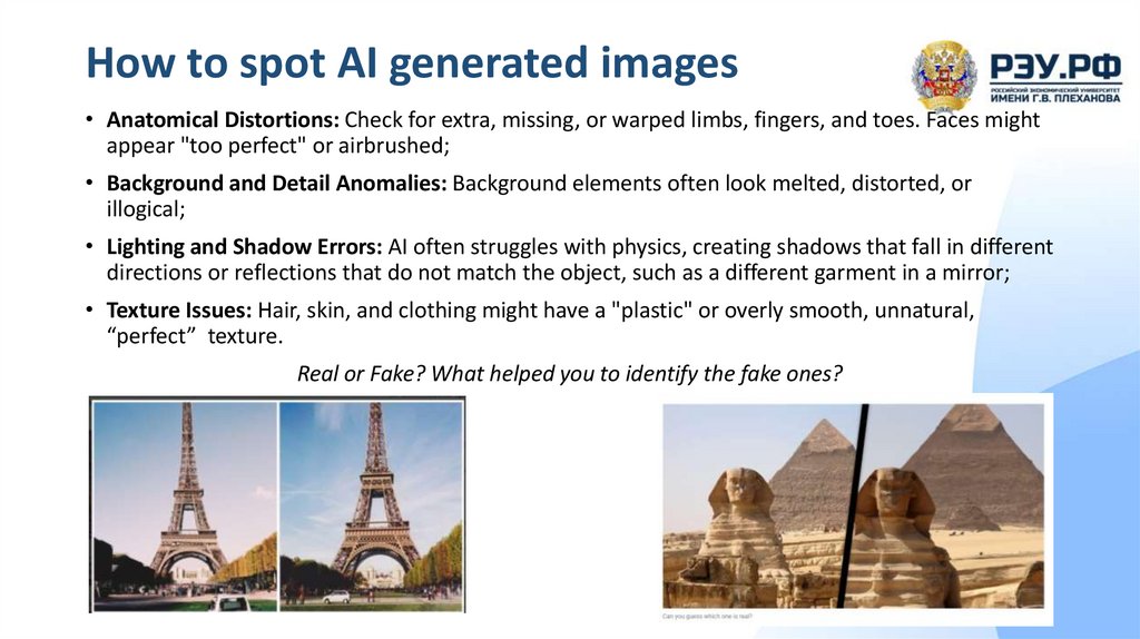How to spot AI generated images