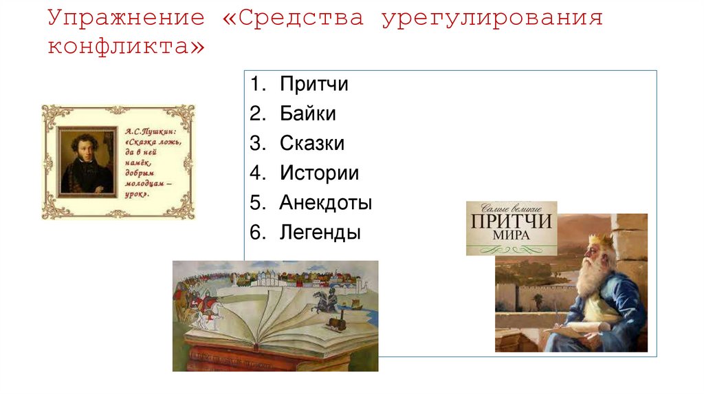 Упражнение «Средства урегулирования конфликта»