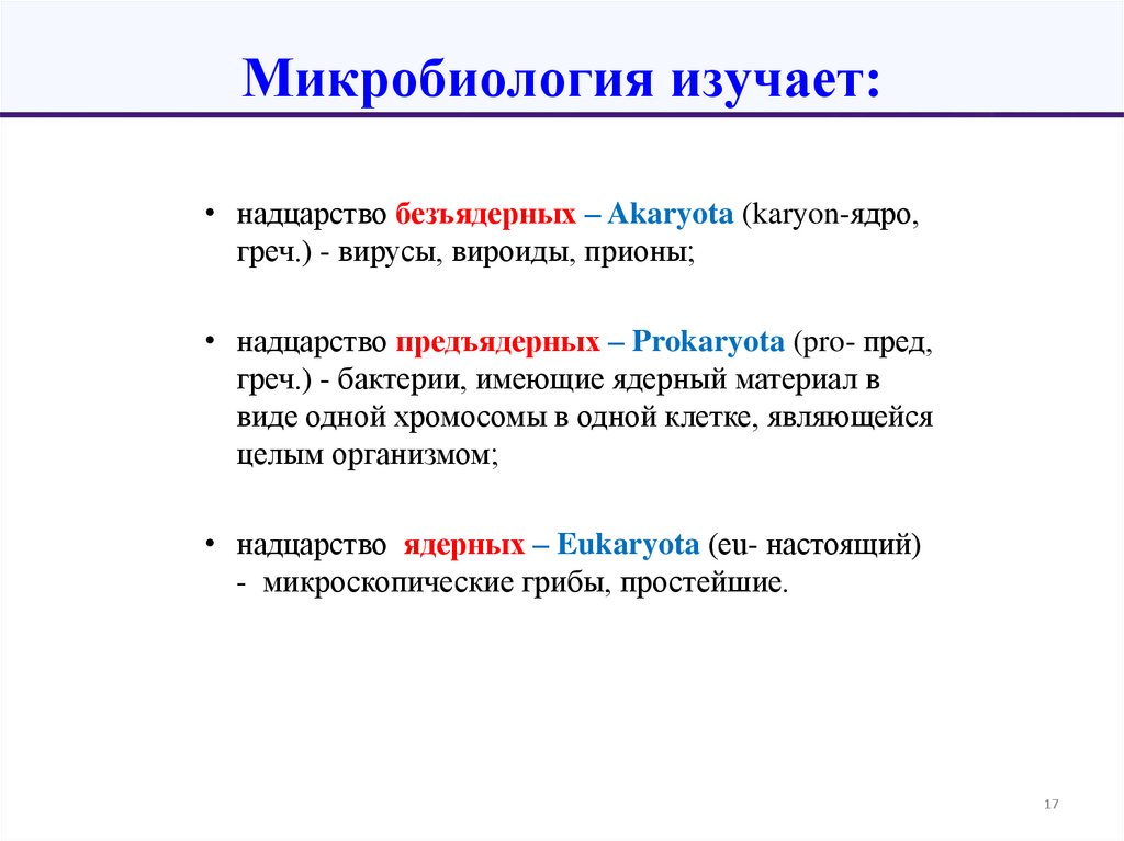 Микробиология изучает: