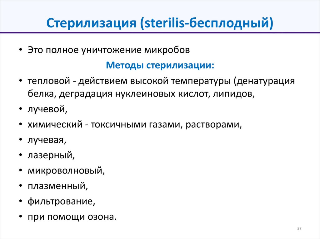 Стерилизация (sterilis-бесплодный)
