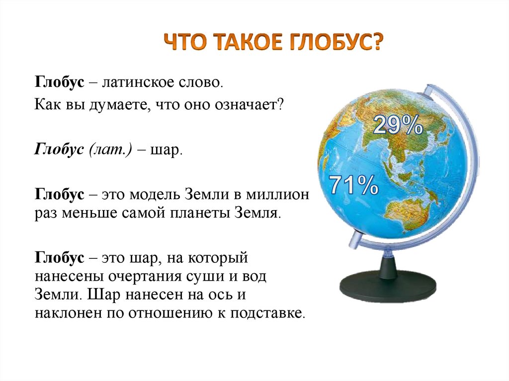 ЧТО ТАКОЕ ГЛОБУС?