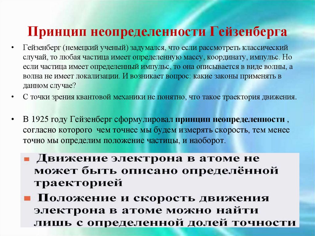 Принцип неопределенности Гейзенберга