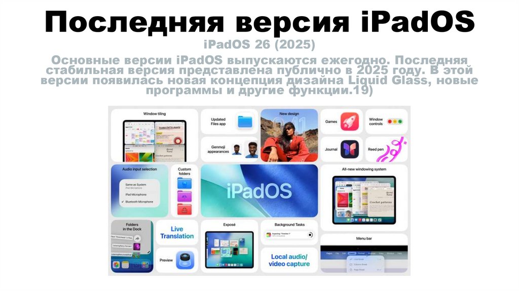 Последняя версия iPadOS