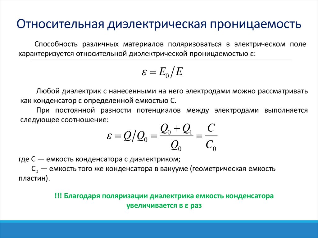 Относительная диэлектрическая проницаемость