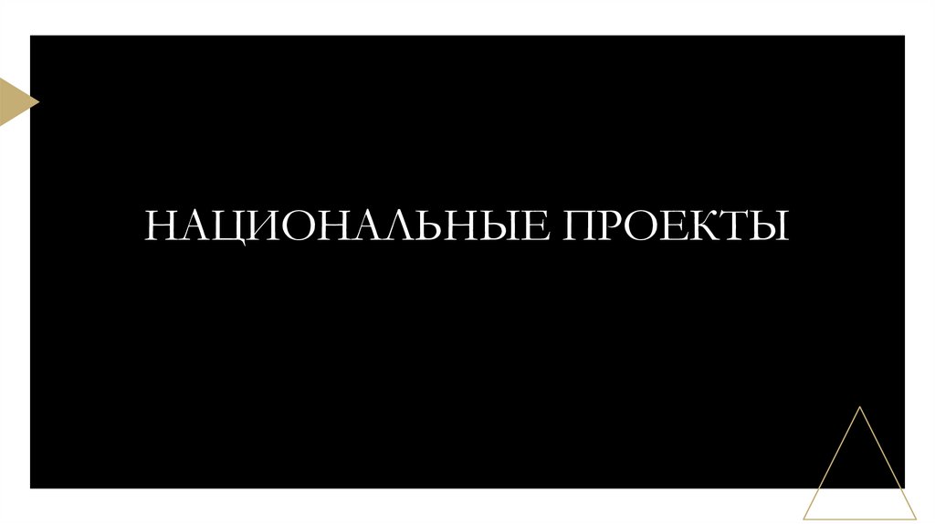 НАЦИОНАЛЬНЫЕ ПРОЕКТЫ