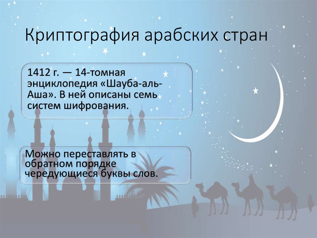 Криптография арабских стран