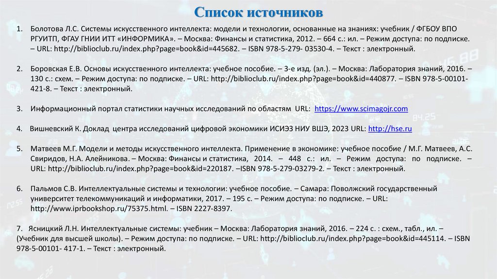 Список источников