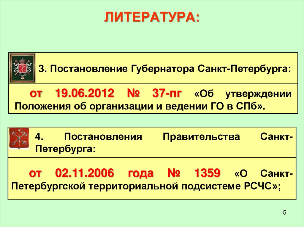 ЛИТЕРАТУРА: