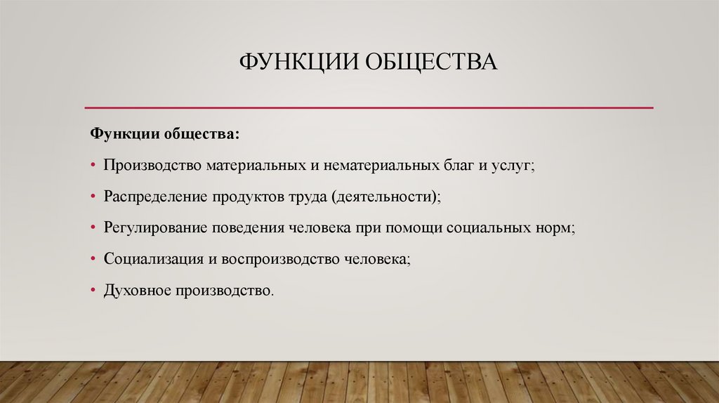 Функции общества