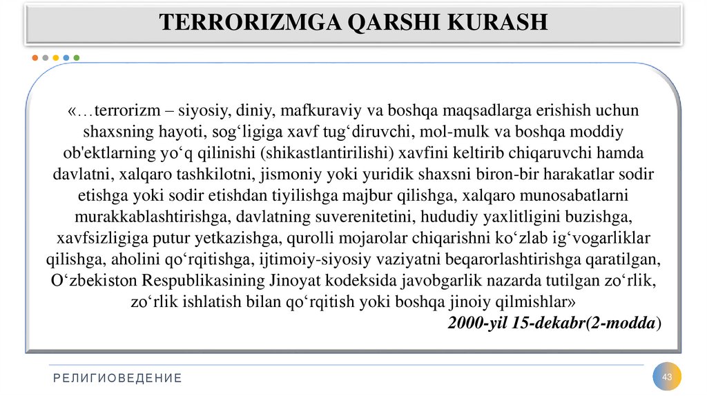 TERRORIZMGA QARSHI KURASH