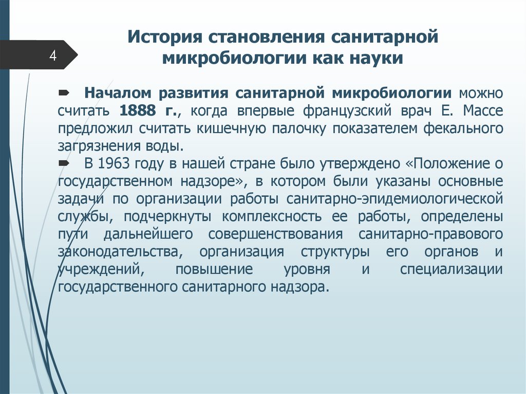 История становления санитарной микробиологии как науки