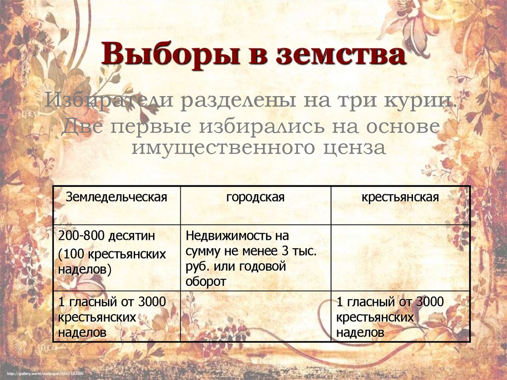 Выборы в земства