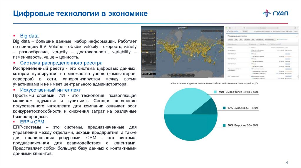 Цифровые технологии в экономике