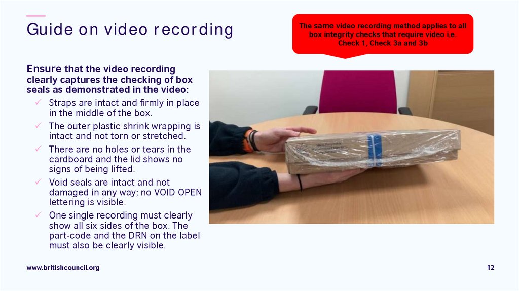 Guide on video recording