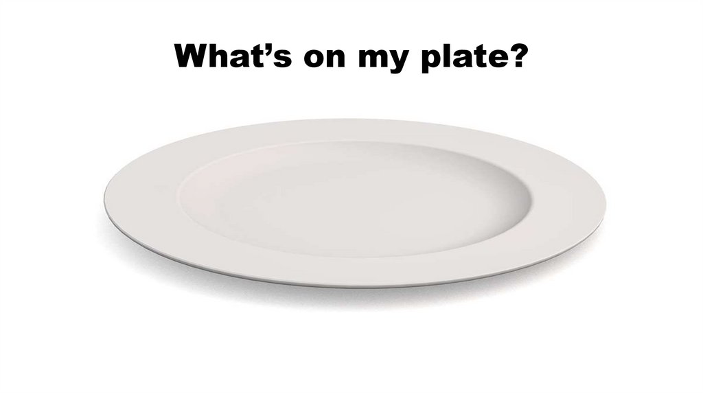 What’s on my plate?