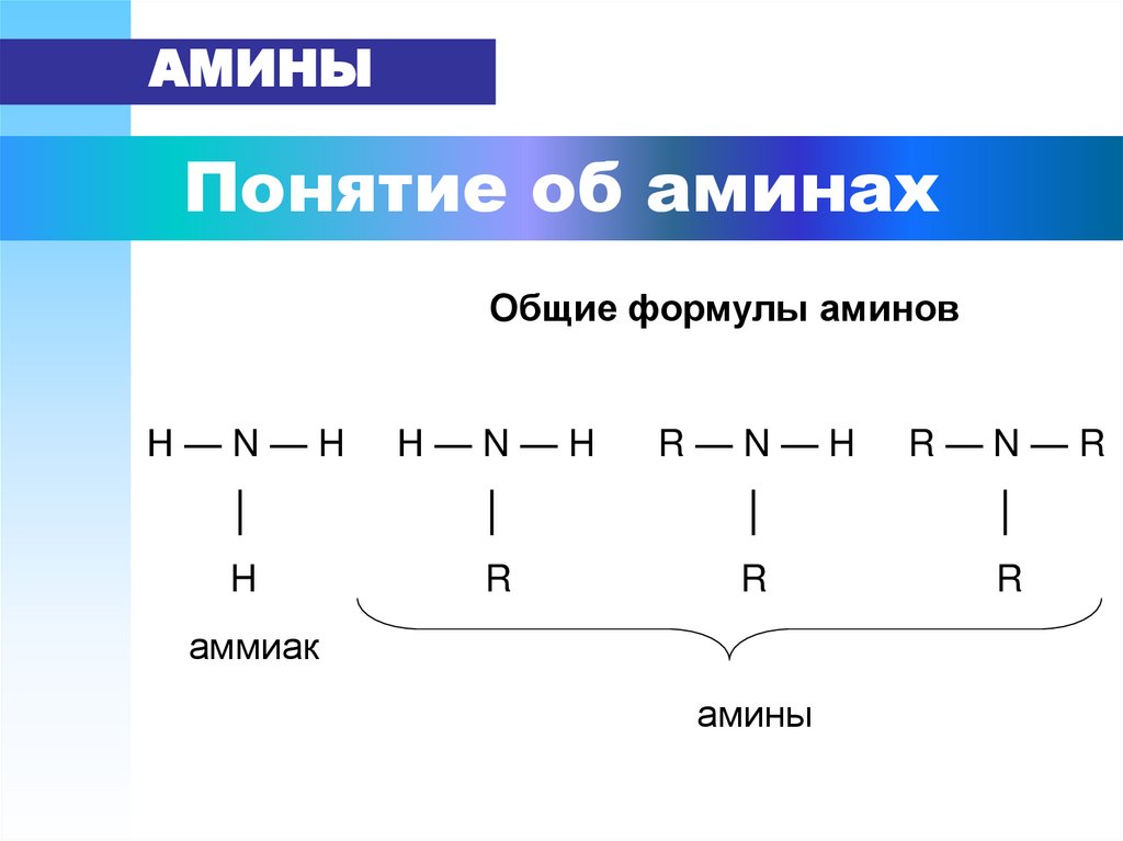 Понятие об аминах