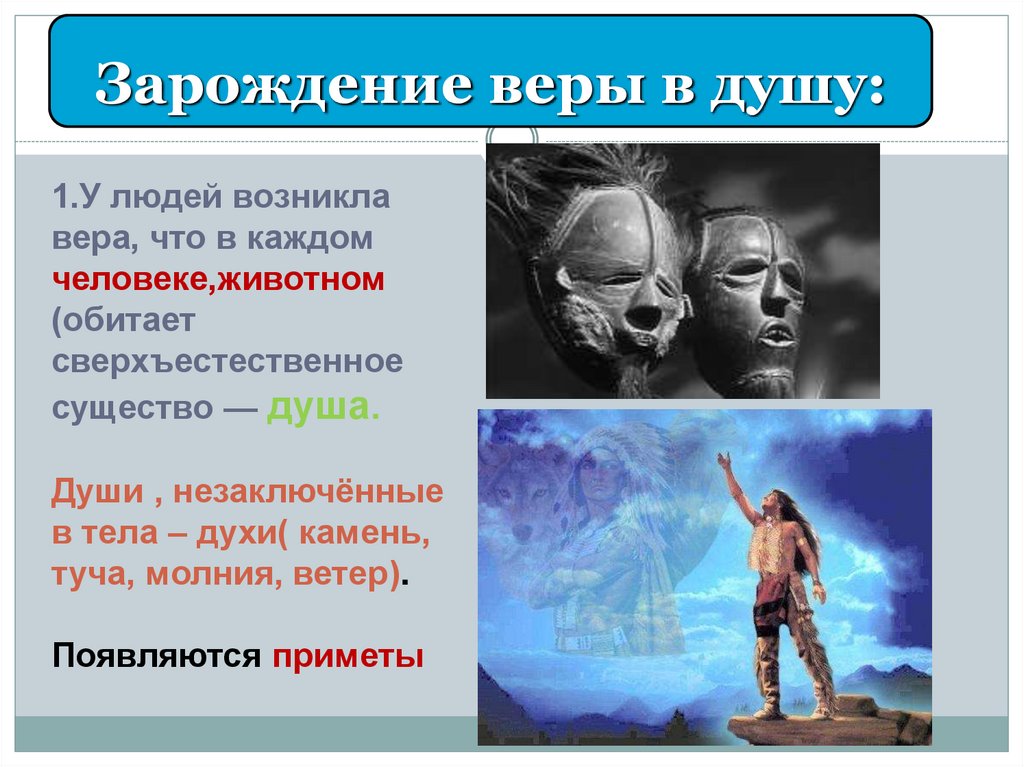 Зарождение веры в душу: