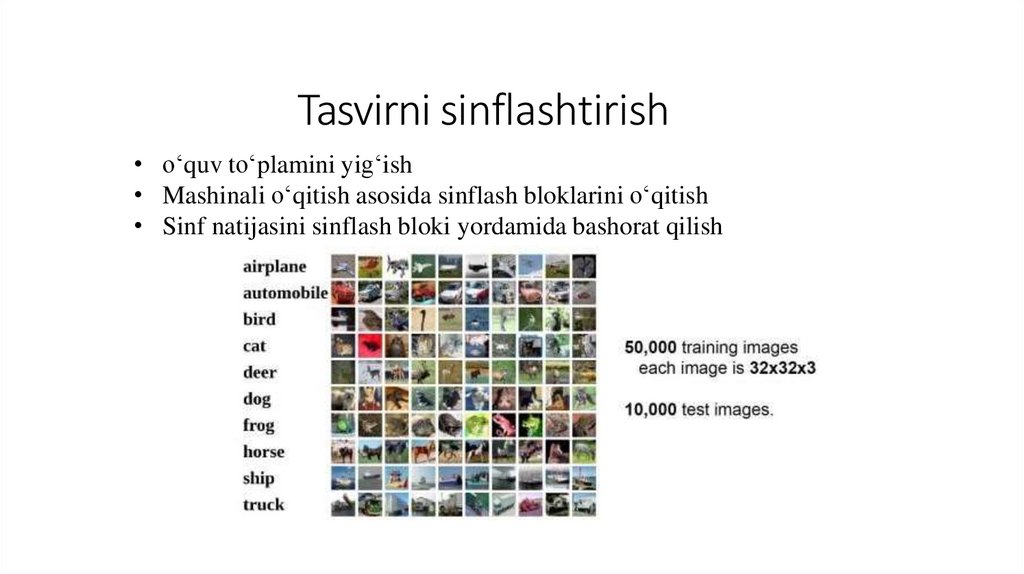 Tasvirni sinflashtirish