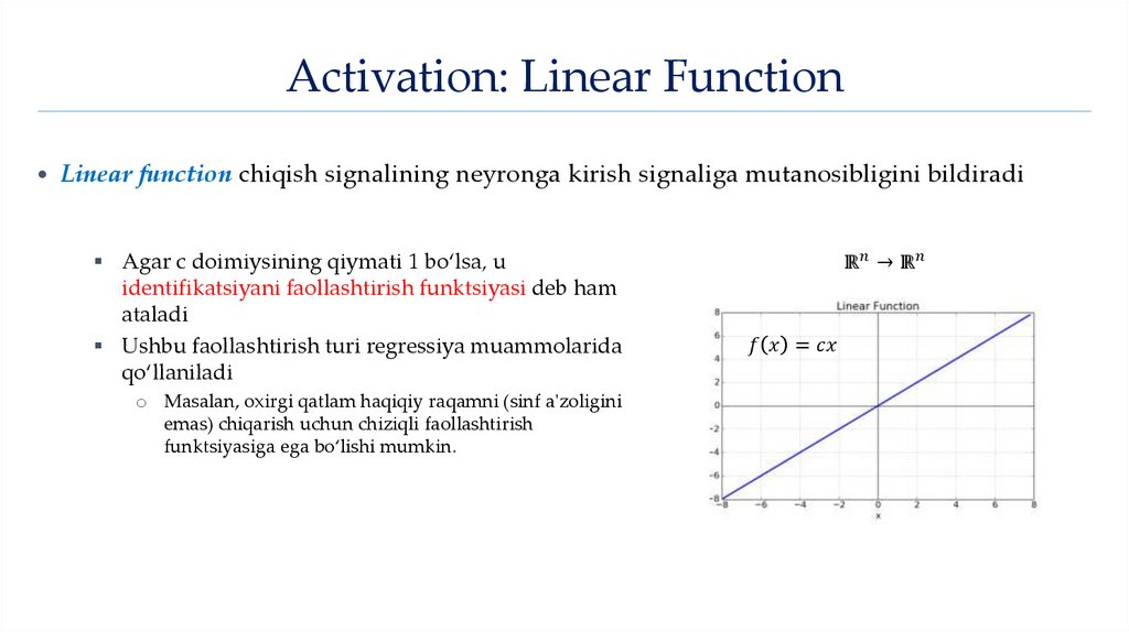 Activation: Linear Function