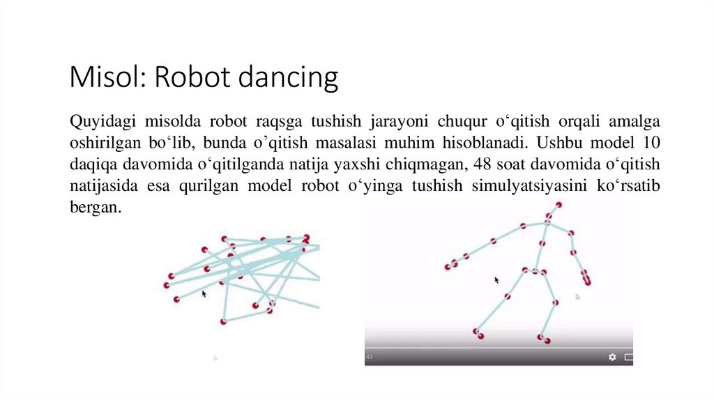 Misol: Robot dancing