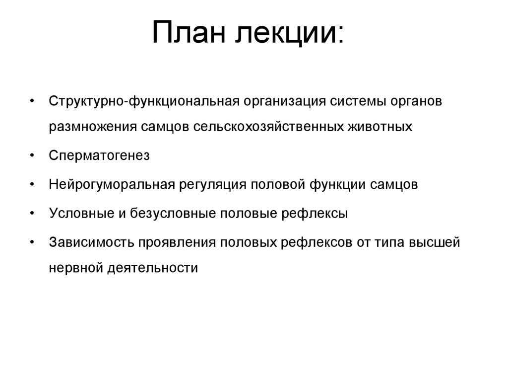 План лекции: