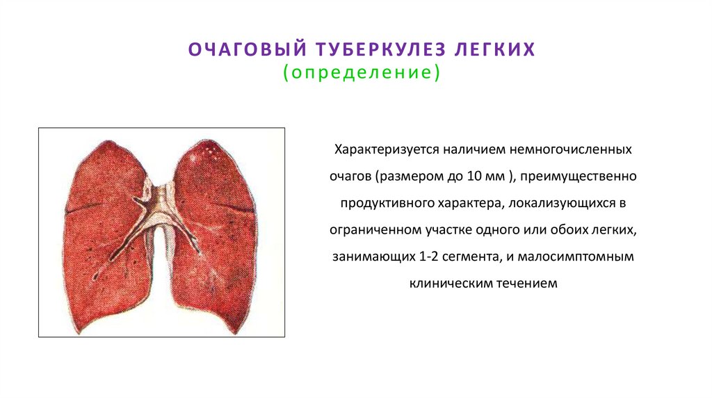 ОЧАГОВЫЙ ТУБЕРКУЛЕЗ ЛЕГКИХ (определение)