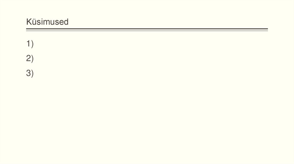 Küsimused