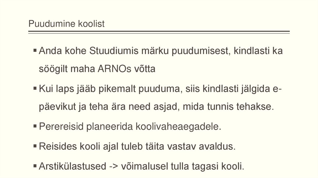 Puudumine koolist