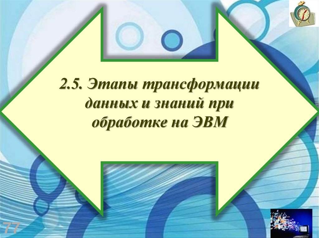 2.5. Этапы трансформации данных и знаний при обработке на ЭВМ