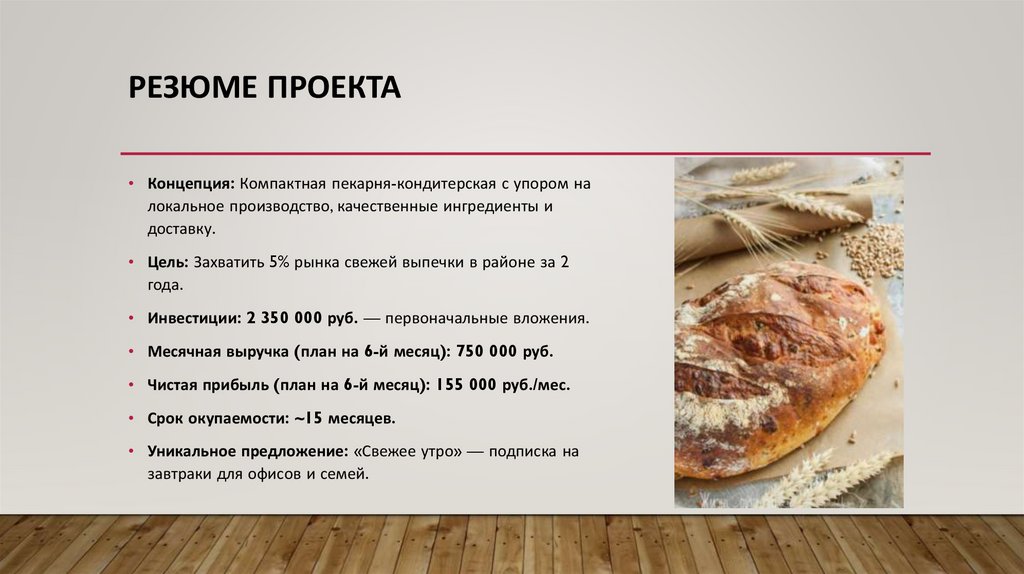 Резюме проекта