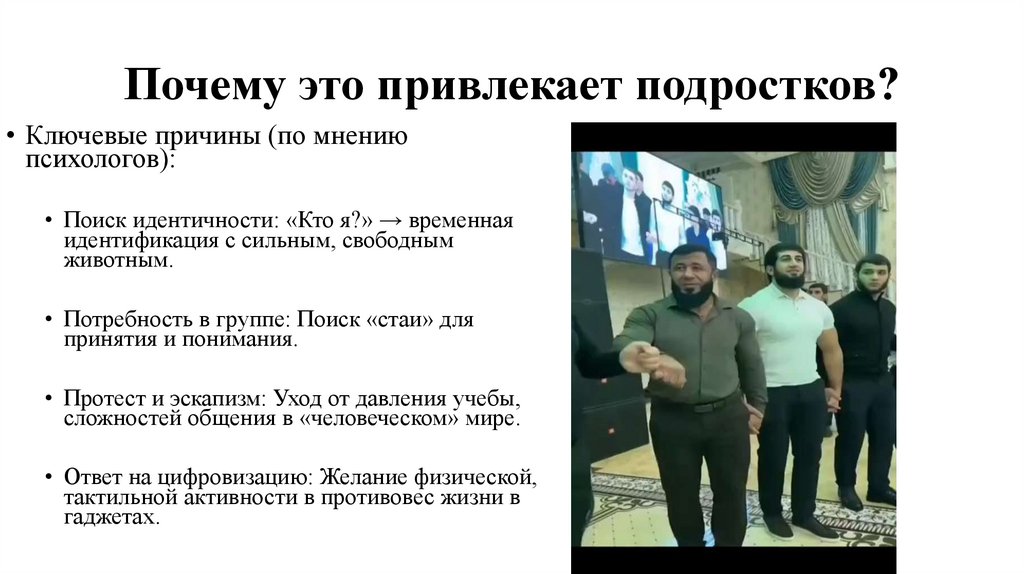 Почему это привлекает подростков?