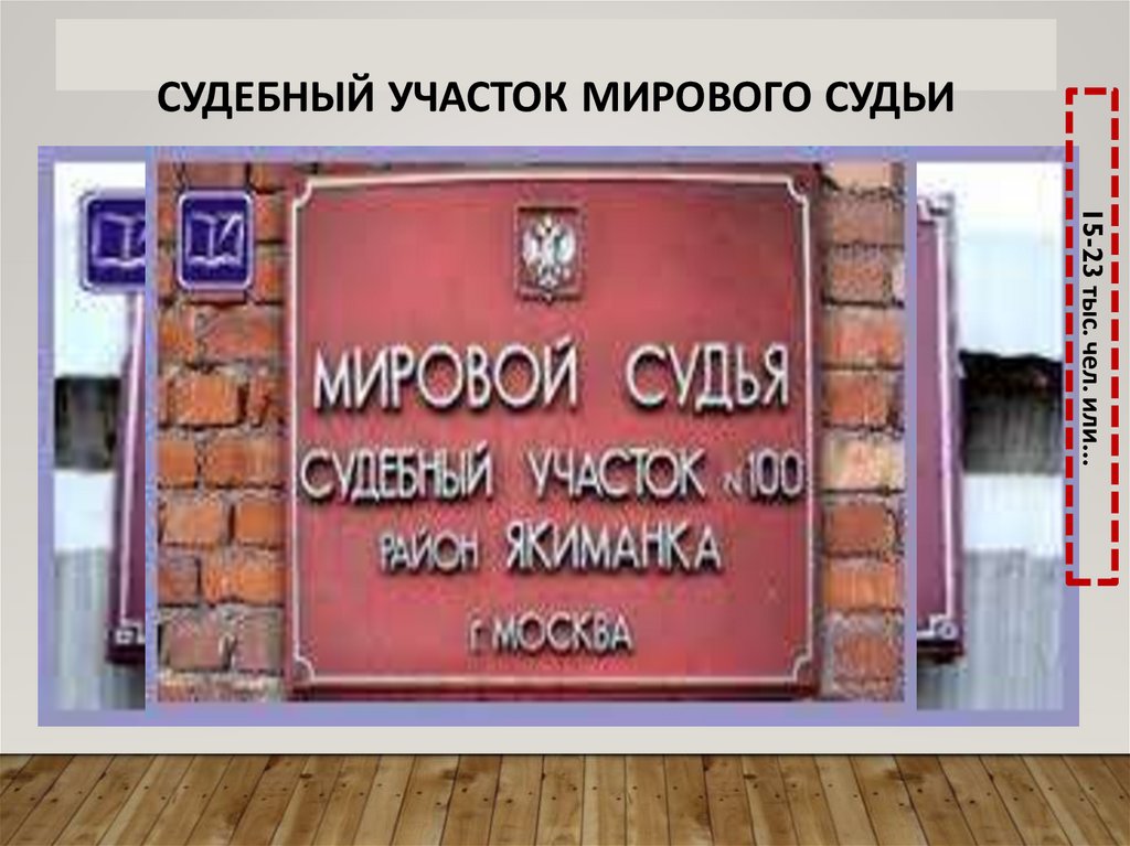 Судебный участок мирового судьи