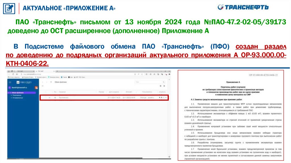 АКТУАЛЬНОЕ «ПРИЛОЖЕНИЕ А»