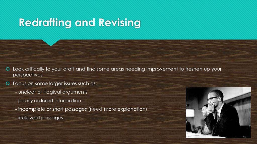 Redrafting and Revising