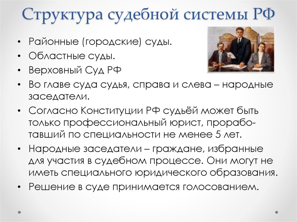 Структура судебной системы РФ